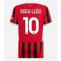 AC Milan Rafael Leao #10 Domáci Ženy futbalový dres 2024-25 Krátky Rukáv